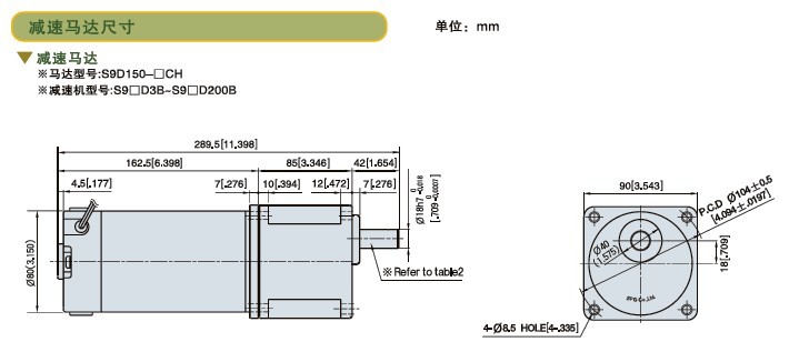 SPG標(biāo)準型永磁直流馬達 S9D系列150W