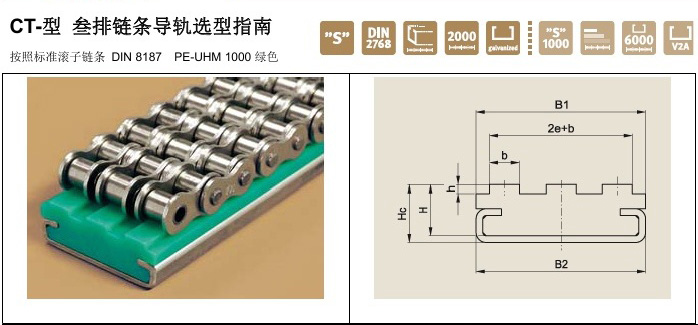 Murtfeldt鏈條導軌CT型叁排